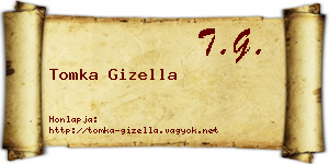 Tomka Gizella névjegykártya