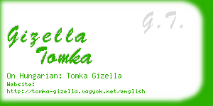 gizella tomka business card